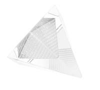 Taidda Crystal Pyramid Exquisite Quartz Stone Carving Figurine for Home Decoration, Good Luck Blessing Paperweight for Family and Friends (1.57" K5 White Crystal)