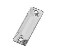 Taidda Crystal Resin Sewing Craft Accessories Shiny with Hole for Fashion Accessories Decoration, 200pcs/pack Flatback Crystal Button for Clothing, Shoes, Bags (6 * 17.5mm Long Strip)