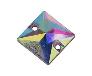 Taidda Crystal Resin Sewing Craft Accessories Shiny with Hole for Fashion Accessories Decoration, 200pcs/pack Flatback Crystal Button for Clothing, Shoes, Bags (10 * 10mm Square)