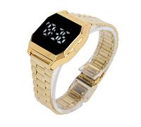 Taidda Digital Rectangle LED Sports Watch with Touch Control and Night Light Function for Students Special Daily Use 1 X LED Watch (Silver)