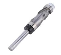 Taidda Double Bearing Carbide Compression Flush Trim Router Bit 1/4in Shank 1/2in Cutting Diameter Spiral Up Down Cutting for Wood Trimming Tungsten Steel Top Bottom Dual Bearing