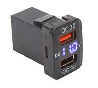 Taidda Dual Fast Charge USB Port Socket for Fortuner - Fits Car Power Outlets - ABS Material (1.3x0.88 Inch)