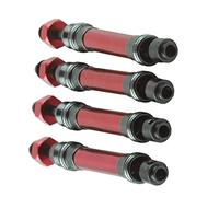 Taidda Durable Front Rear Drive Shaft Set for Slash 4X4, Precision-Made CVD Drive Shaft Upgrade Kit for RC Hobbyists (Red)