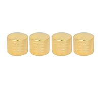 Taidda Durable Gold Dome Knob Volume Tone Control for Electric Guitar Bass, 4 Pcs Replacement Parts, Easy Install, Anti-Slip Textured Coating, Fit for Most Gutar Bass Players