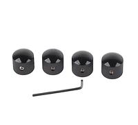 Taidda Electric Guitar Knob 4Pcs Aluminum Alloy with Hex Wrench Simple Installation Musical Instrument Accessories for Guitar Repair Black/Silver (Black)