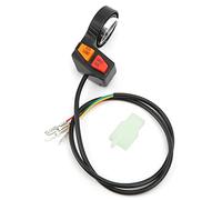 Taidda Electric Scooter Handlebar Control Switch Dual Drive Eco Turbo Mode for ATV Scooter Electric Motorcycle, ABS Plastic, Orange/Red Buttons, 22.84in Cable, ATV Modification