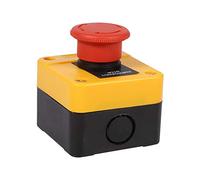 Taidda Emergency Switch, Emergency Stop Switch 1Pc 660V 10A Quickly Gently Operated Plastic Shell Red Sign Emergency Stop Mushroom Push Button Switch New Structured Compactly