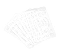 Taidda Erasing Shield Durable Engineering Drawing Template Ruler for Art Supplies, 10Pcs 27 Holes Erasing Shield for Designers and Artists (Transparent)