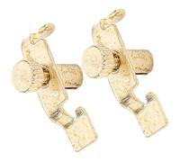 Taidda Erhu Fine Tuner Professional Metal Clamp/Holder String Tune Adjuster for Accurate Pitch and Stable Tuning, 2Pcs Golden Fine Tuner for Musicians, Metal