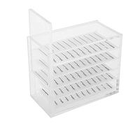 Taidda Eyelash Organizer 5 Layers Plastic Storage Box Makeup Tools Holder Fine Workmanship Attractive Convenient for Young Ladies, Transparent PP 4.6" X 2.4" X 3.8"