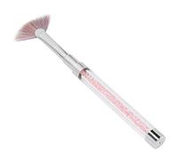 Taidda Fan Shape Nylon Hair Rhinestone Handle Nail Powder Remover Manicure Brush for Professional Salons, Firm and Durable Nail Brush for Learners