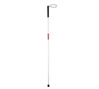 Taidda Foldable Walking Stick, Aluminium Alloy Portable Anti-Shock Guide Stick White Folding Reflective Cane Crutch for The Blind