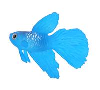 Taidda Funny Silicone Small Fish Tank Ornament High Simulation Artificial Fish Decoration,Non-Fading,Realistic Effect for Aquarium, and Salt Water (No. 3 Blue Betta)