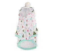 Taidda Green Christmas Tree Print Dog Hoodie Sweatshirts with Stretch, Warm Winter Pet Sweatshirt for Small to Medium Dogs and Cats, Cotton and Polyester Material, for Winter Wear (L)