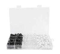 Taidda Hair Beads, Fashionable Hair Braiding Rings 12mm Dreadlock Braid Beads with Organizer Box Dreadlock Set, for Decoration at Parties and Events
