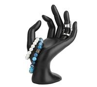 Taidda Hand-shaped Rings Display Stand, Black OK-hand-gestured Jewelry Organizers Resin Earrings Bracelet Showcase Holder for Home, Wholesale Resin -Black