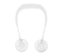 Taidda Hands Free Game Sports USB Rechargeable Hanging Neck Fan 3 Gear Adjustable for Playing Games and Exercising At Home, Portable Fan for Outdoor Sports and Travel (White) (White)