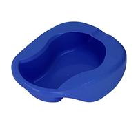 Taidda Heavy Duty Nursing Bedpan with Easy Grip Notch Design for Caregivers, Large Bedpan for Elderly Patients, Hospitals and Nursing Homes, Thicken Plastic (Dark Blue)