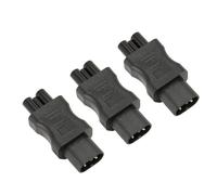 Taidda IEC320 C8 to C5 Power Adapter Stable Performance for PDU Chassis UPS Socket, PVC Material, 3pcs Power Socket Adapter for Electrical Appliances 2.3x1.0x0.7in