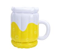 Taidda Inflatable Beer Cooler 17.72 Inch Floating Mug Pool Party | Thick PVC, Pool Party Ice Bucket, Beach Picnic Camping, Holds Cans Bottles Wine, Compact Foldable Storage