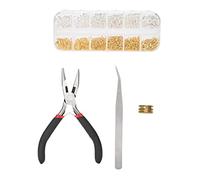 Taidda Jump Rings Kit, Necklace Connector Ring 1 Box Mixed Zinc Alloy Jump Lobster Clasp DIY for Jewelry Making Kit Jewelry Findings Set Accessories (with Pliers)