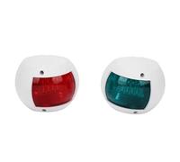Taidda LED Boat Navigation Light for Yacht Marine, Spherical Red Green Signal Lamp for Boating Safety 3W DC12V-24V, 2Pcs for Speed Boats (White)