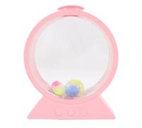 Taidda LED Lamp, 7 Color Changing RGB Round Aquarium Tank Night Light with Quiet Brushless Motor, for Home Bedroom Birthday Gift Decor (Pink)