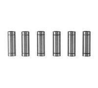 Taidda LM8LUU Durable Slide Bearings 8mm Inner Diameter 15mm Outer Diameter 45mm Length, 6 Pieces Bearings for Various Projects