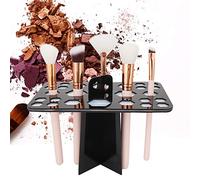Taidda Makeup Brush Air Drying Holder Efficient Organizer for Fast Drying for Professional Makeup Artists and Enthusiasts Black Acrylic 20x13x16cm