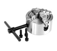 Taidda Metal Lathe Chuck, Hardened Durable 3 Inch K72-80 4-Jaw Independent & Reversible Jaw Metal Lathe Chuck Turning Machine Accessories