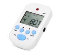 Taidda Mini Digital Beat Tap M50 Professional Metronome Clamp/Holder for Musicians Plastic Black/White/Blue/Yellow/Red 5.5x3.2x3.5cm 1pc for Music Practice (White)