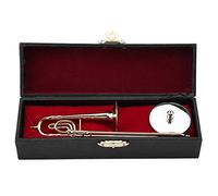Taidda Miniature Trombone Replica Exquisite Craftwork Novel Design for Music Room Decor Brass Gold