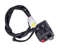 Taidda Motorcycle Horn Button Headlight Switch for 7/8in Handlebar - Durable and Easy to Install Handlebar Light Controller for Most Motorcycles - ABS Plastic Black