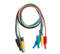 Taidda Multimeter Banana Plug Cable, Electronic Test Leads Kit 5pcs P1050-1 4mm Banana Plug Test Leads Safety Soft Silicone Wire Stack Test Lead 14AWG for Multimeter Test Cable Set