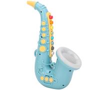 Taidda Musical Children Saxophone Toy, Interactive Educational Kids, Simulates Musical Instrument & Develops Right Brain, for Ages 3+, Plastic Material ((Blue-English version))