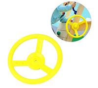 Taidda Outdoor Playground Small Steering Wheel Toy Playground Swingset Toy for Kids Steering Wheel, Durable and Easy to Install, for Swing Set/Yard Play Area, Plastic, Red/Blue/Yellow, 10.4" (Yellow)
