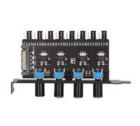 Taidda PC 8 Channel Fan Hub High Performance Cooling Fan Speed Controller for PC Chassis HDD VGA Water Cooling System