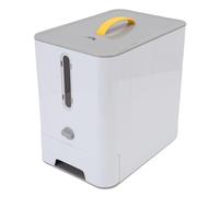 Taidda Pet Food Dispenser, Automatic Cat Feeder with Transparent Window for Easy Food Level Check, Detachable Parts for Cleaning, ABS and Stainless Steel Material for Durability (Grey)