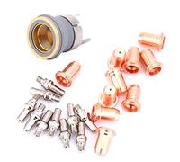 Taidda Plasma Cutting Tip, 22pcs PT60 PT40 Plasma Cutting Torch Consumables 1.0mm Tip Electrode Shield Cup Stand-Off