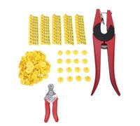 Taidda Plastic Livestock Ear Tags, Applicator Pliers, Remover Pliers for Cattle Sheep, Easy to Use, Long-Lasting Design, for Various Livestock Sizes, Efficient Farm Management