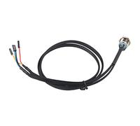 Taidda Plated Metal LED Power Button with Cable, Single Point Light, 40000 Hours Lamp Life, for Customizing Chassis, Blue/Red Light Options (blue LED)