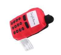 Taidda Plush Interactive Squeaky Pet Dog Chew Toy for Teething Cleaning Teeth Teether, Dog Toy for Fun Playing When You're Not At Home (Red)