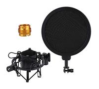 Taidda Pop Filter Shock Mount Stand Kit, Condenser Microphone Mic Professional Pop Filter Shock Mount Stand Kit