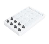 Taidda Portable MIDI Beat Pad Convenient MIDI Controller with 16 RGB Pads and 8 Rotating Knobs, USB Power, 16 Hours Working Time, Quiet Touch, Studio, Coffee Shop