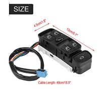 Taidda Power Fit for Master Window Switch Premium Quality Electric Window Control Switch for Mercedes W209 CLK320 CLK500 2003-2009, Black Plastic Material