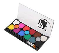 Taidda Professional Water Soluble Face Paint Kit for Exquisite Makeup Look, 15 Colors Body Painting Pigment Brush Set for Artists and Beginners