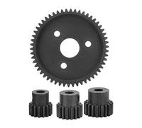 Taidda RC Car Metal High-Strength Main Gear Set Fit for Traxxas Slash E- T-Maxx, Durable 54T/15T/17T/19T Gear for Authenticity, Made of Steel, Black
