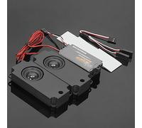 Taidda RC Engine Sound Unit Kit Powerful Engine Sound System for 94123 1/10 Scale RC Car Model, Support 10 Types of Vehicle Effects for Enthusiasts Black Plastic Material