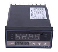 Taidda REX-C410 Digital Temperature Controller, Black, 220V AC, for Injection Ovens, Part Number: Taidda40in2cos1f-01