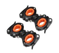 Taidda Rollator Cane Holder Stable Adjustable Rotating Walking Stick Cane Drive for Elderly Wheelchair Users ABS Material (Black Orange)